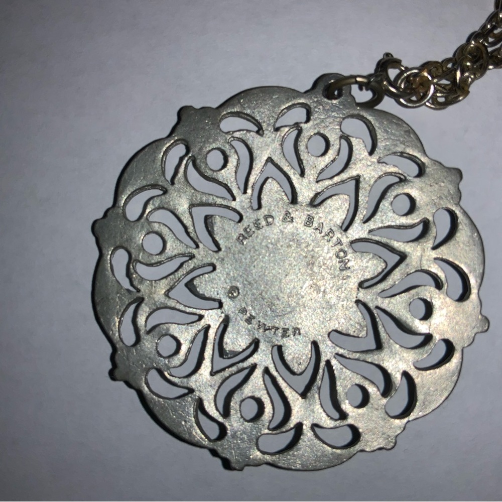 REED AN BARTON PEWTER Necklace.  25in. - Picture 4 of 4